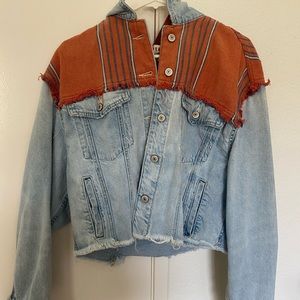free people cropped denim jacket